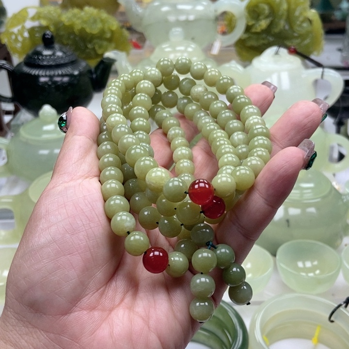 蛇纹石玉手链未镶嵌