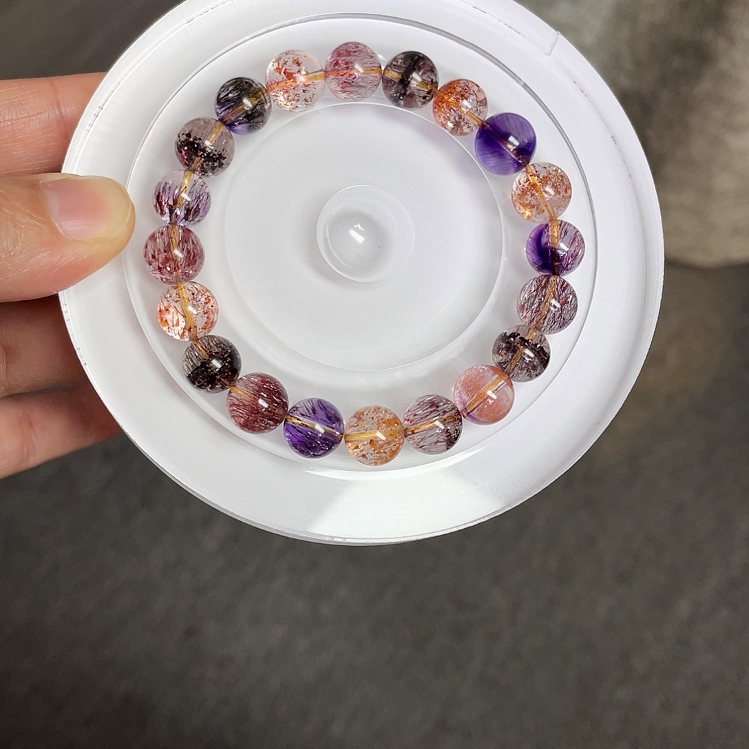 水晶未镶嵌手链稀有超七手链