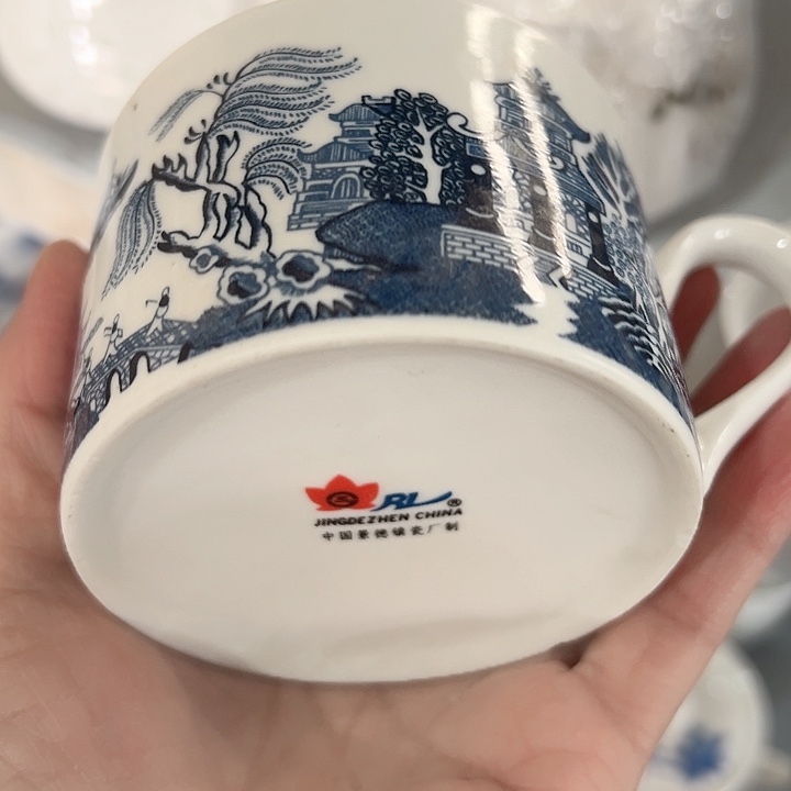 杯红叶古典园林两个陶瓷