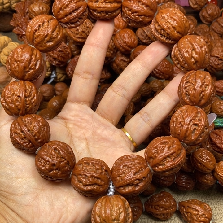 文玩核桃吊坠粗筋八棱手持文玩核桃