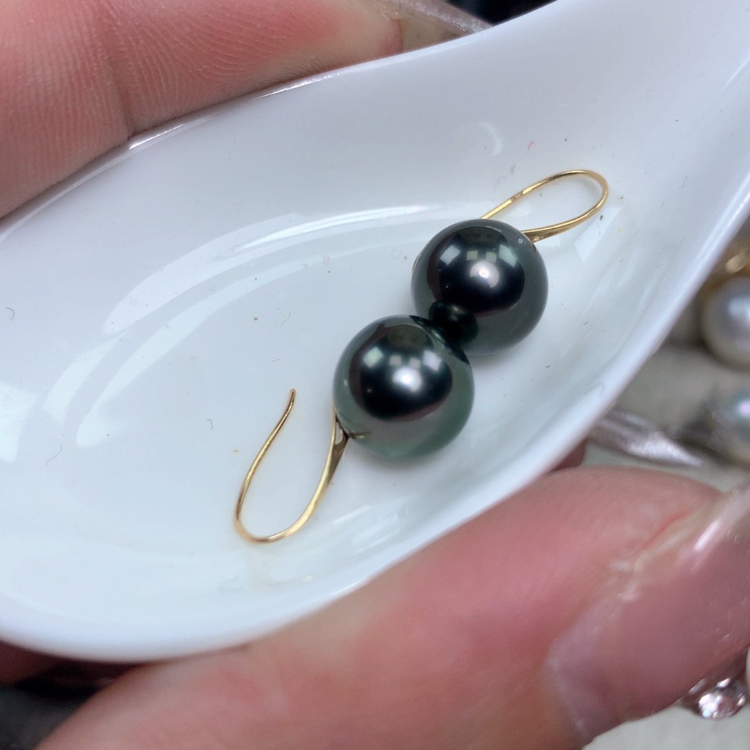 海水珍珠耳饰18K金镶嵌