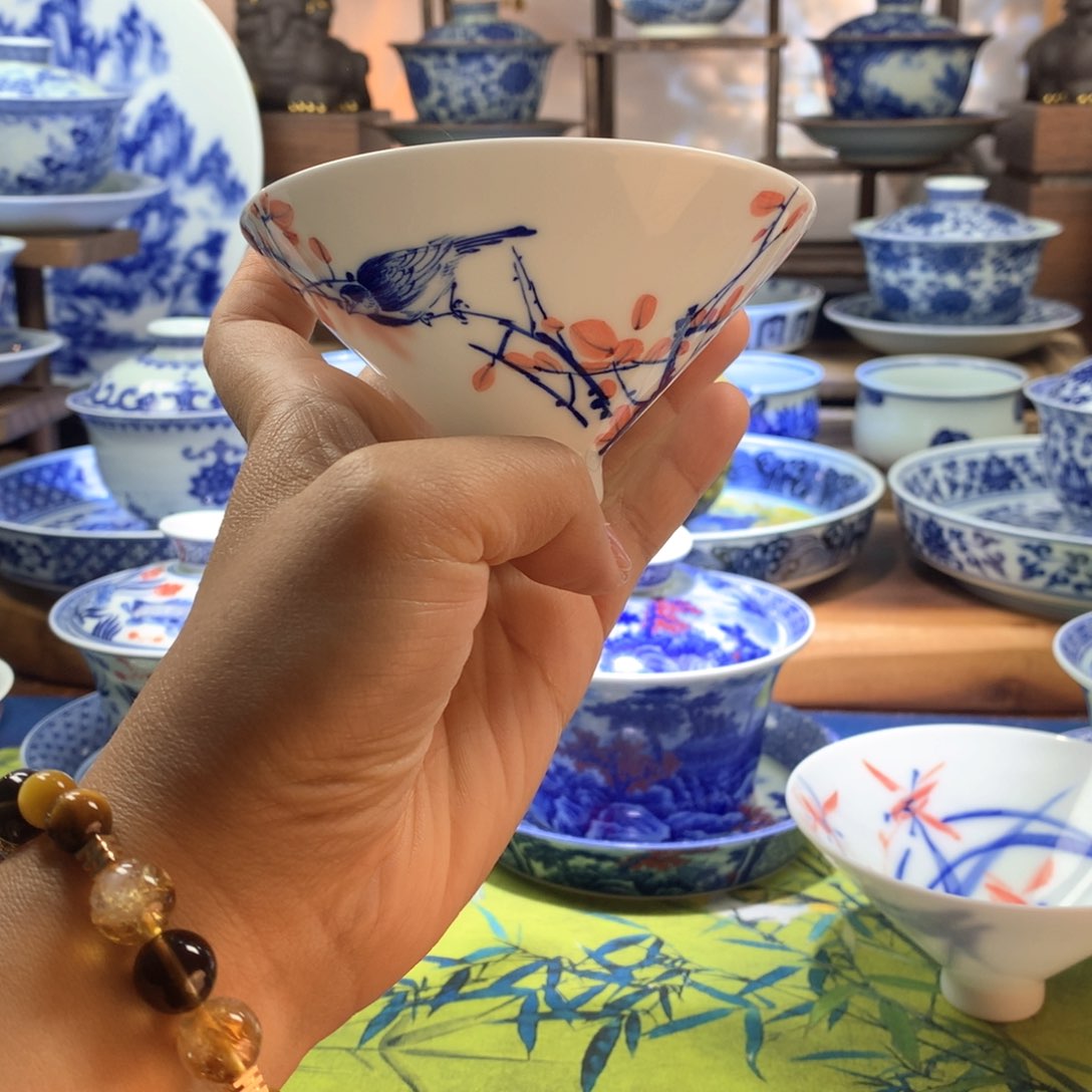 、**生景德镇陶瓷手绘鸟