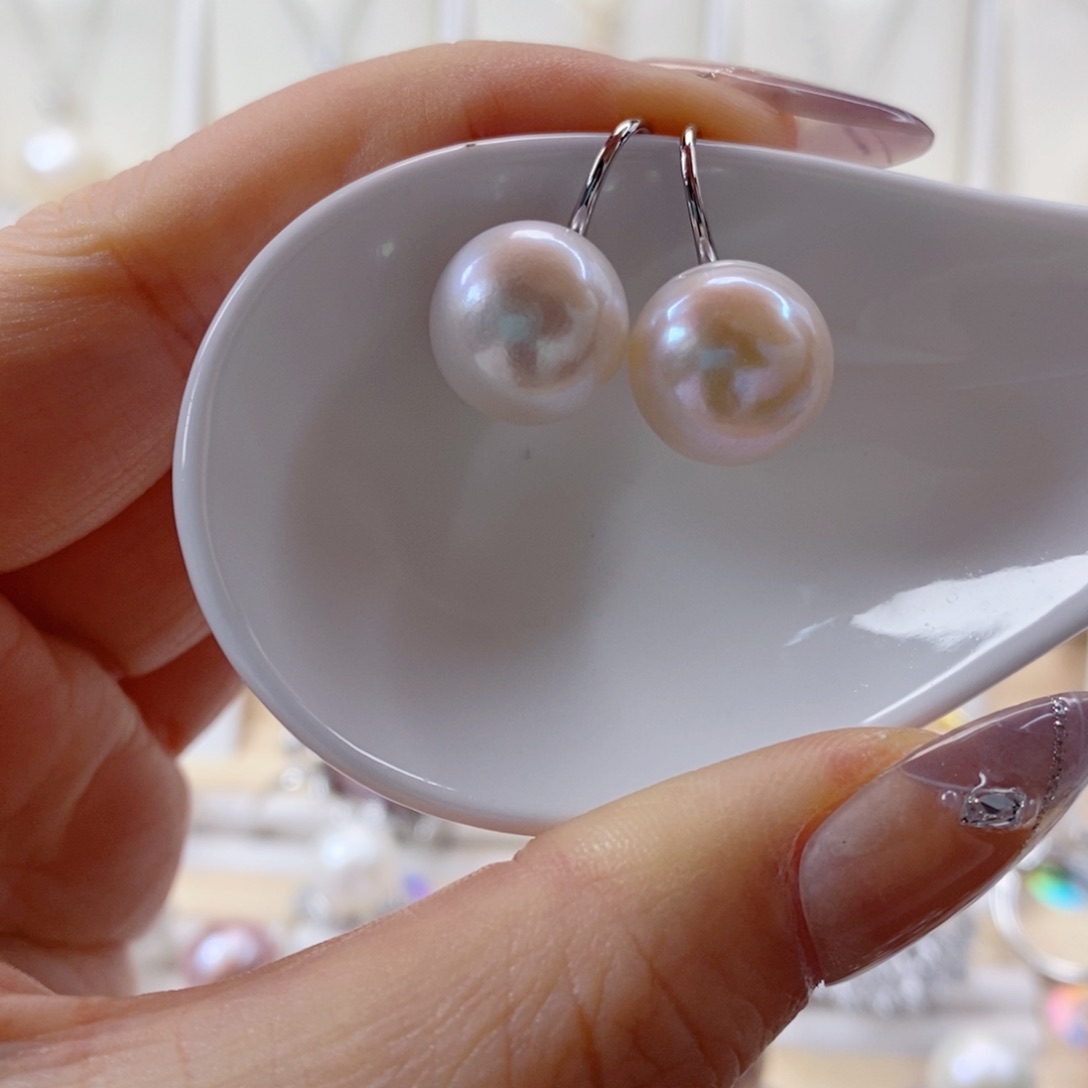 淡水珍珠耳饰合金