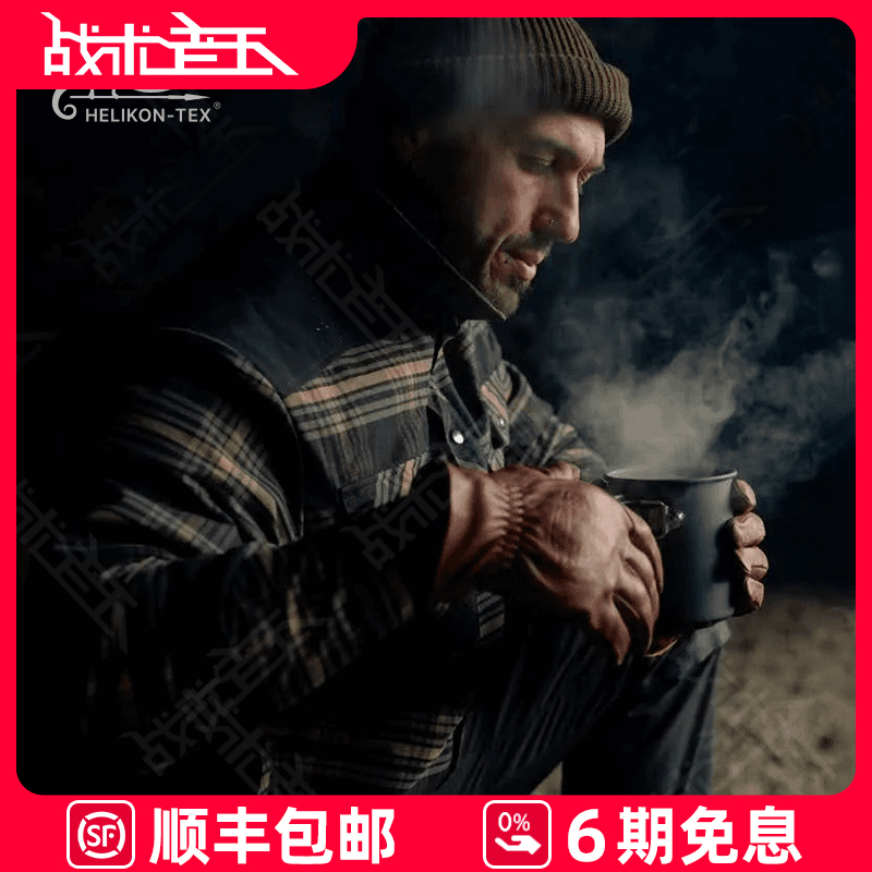 赫利肯守望者美式复古格子衬衫冬季夹棉长袖休闲衬衣宽松衬衣外套