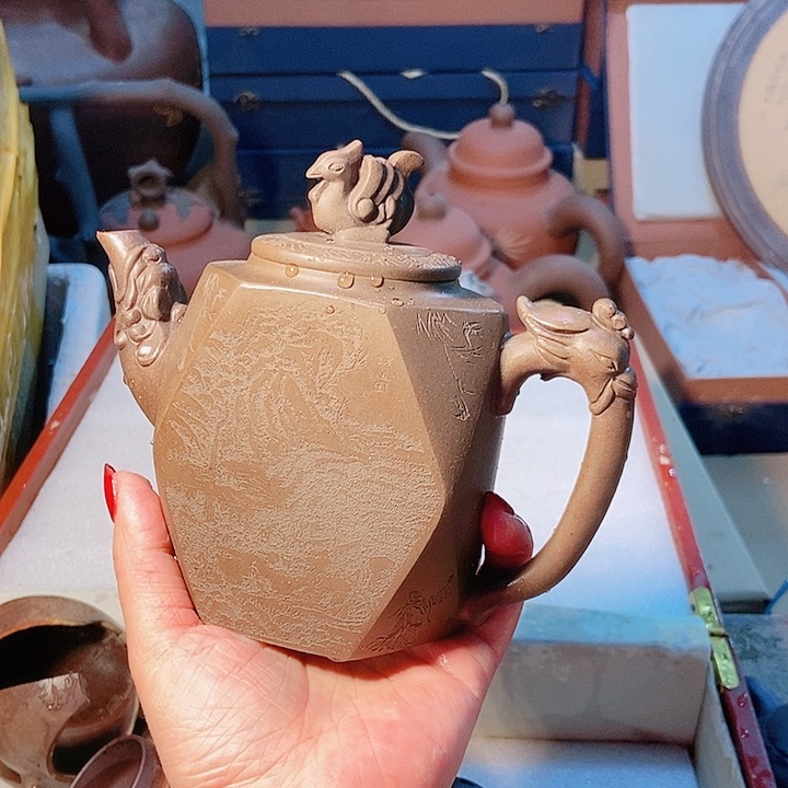 紫砂茶杯宜兴紫砂全手工制作
