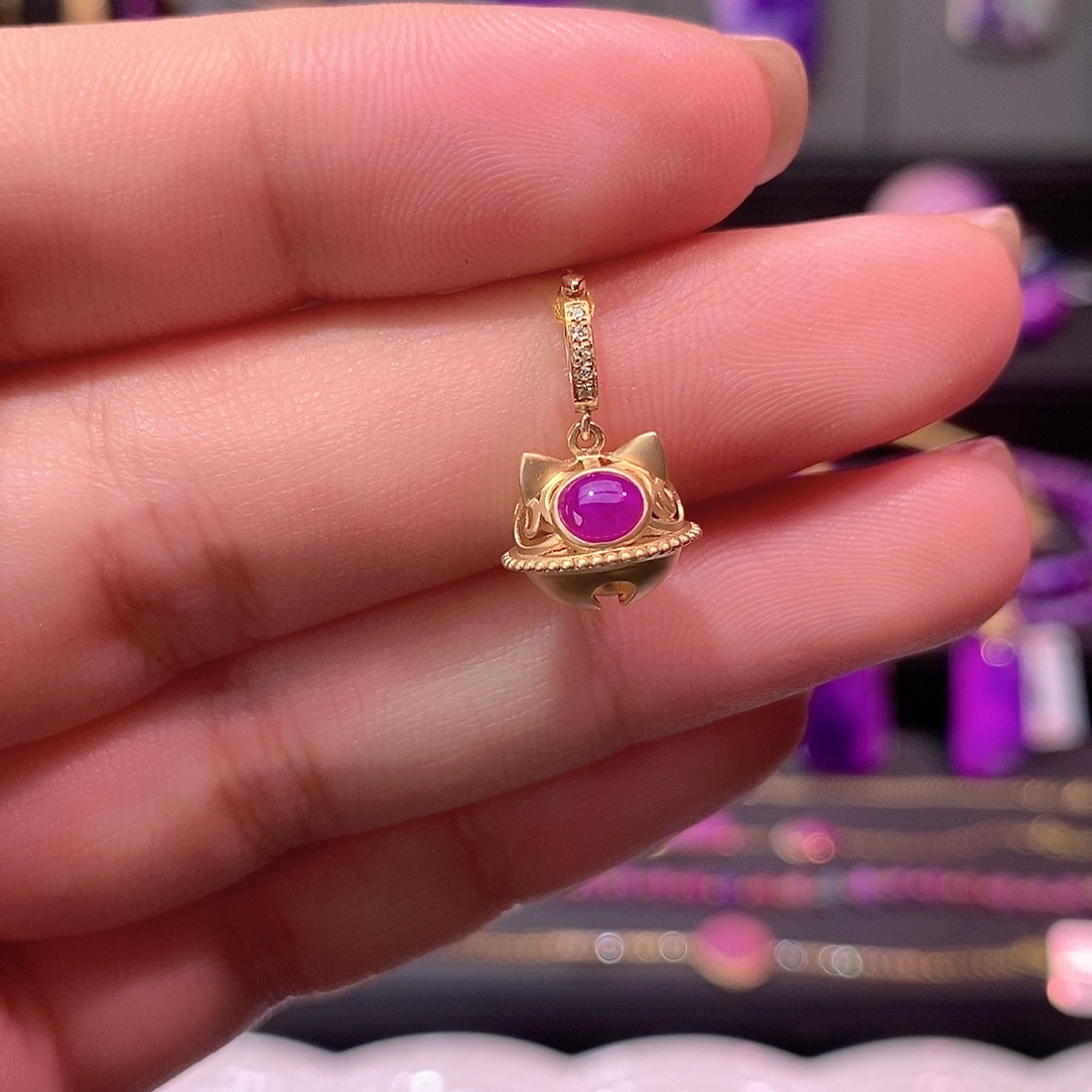 苏纪石（舒俱来）18K金镶嵌吊坠(不含链)