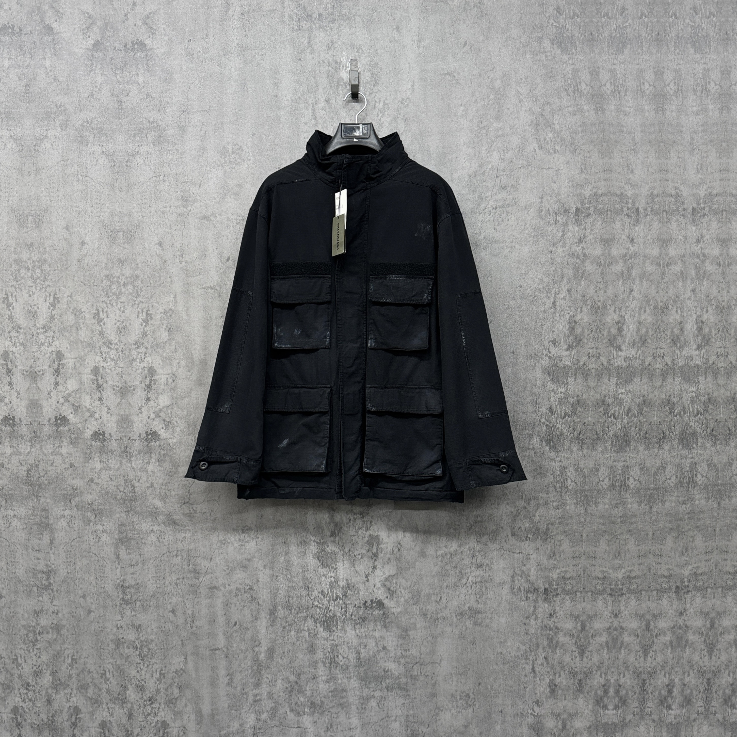 未使用 Balenciaga/巴黎世家 刺绣Logo前后工装做旧夹克/RK439/1