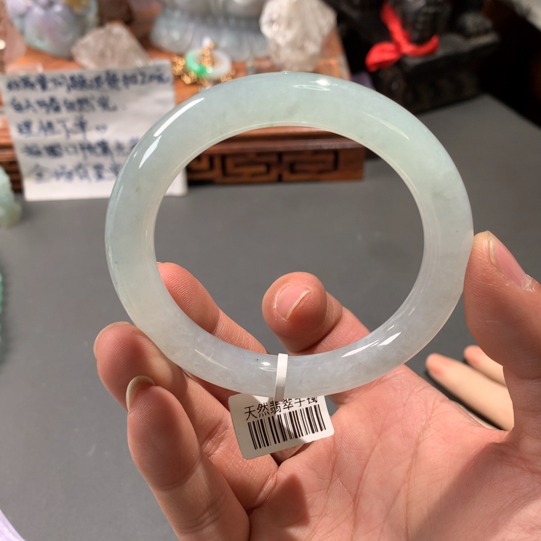 翡翠手镯未镶嵌55.3圆条