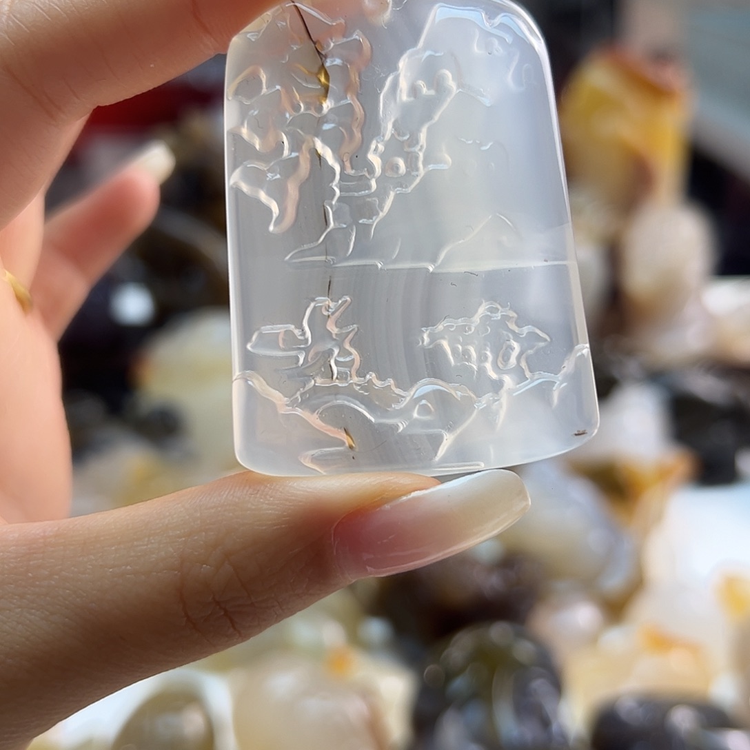 玛瑙/玉髓未镶嵌吊坠(不含链)