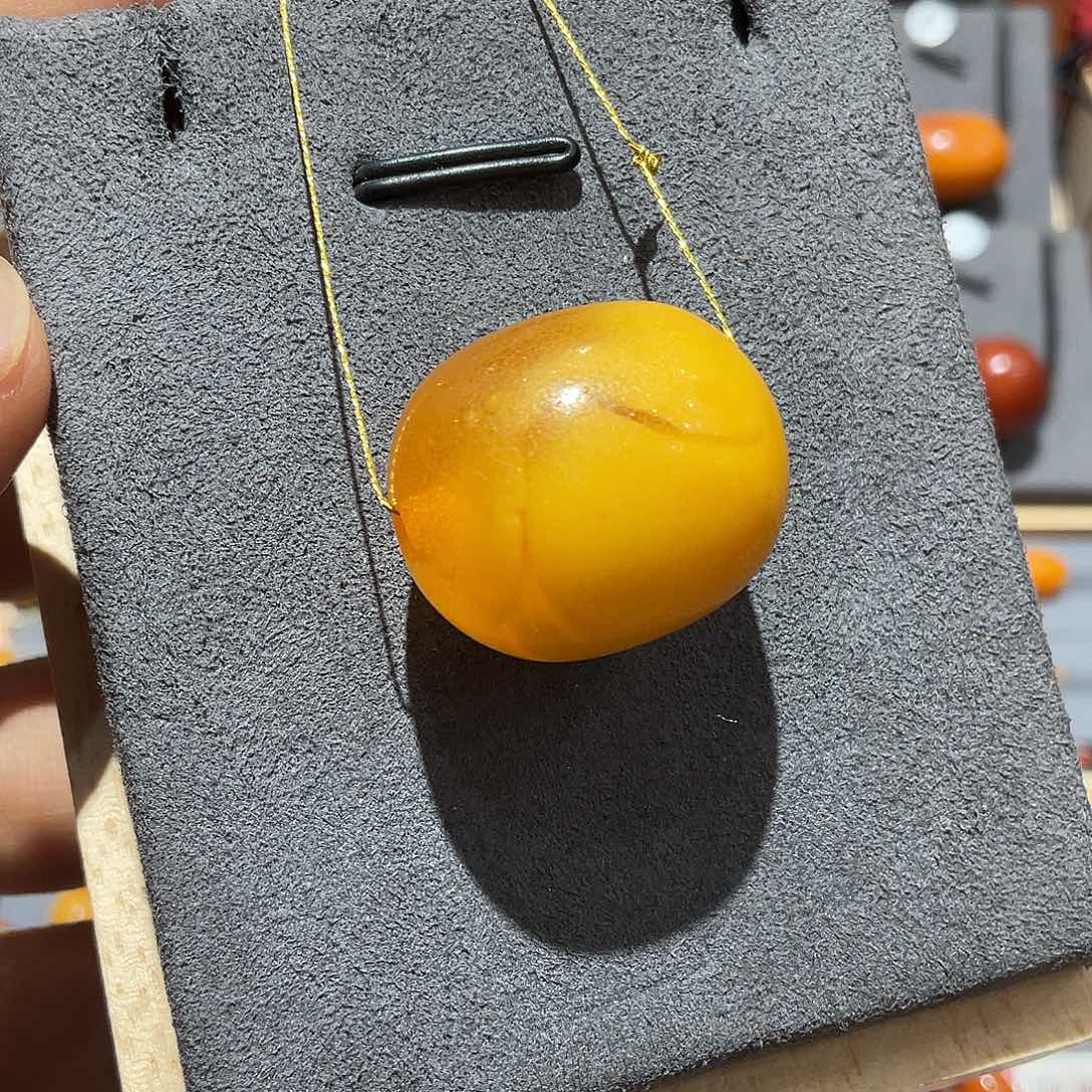 蜜蜡颈饰未镶嵌老蜜蜡枣珠直径20