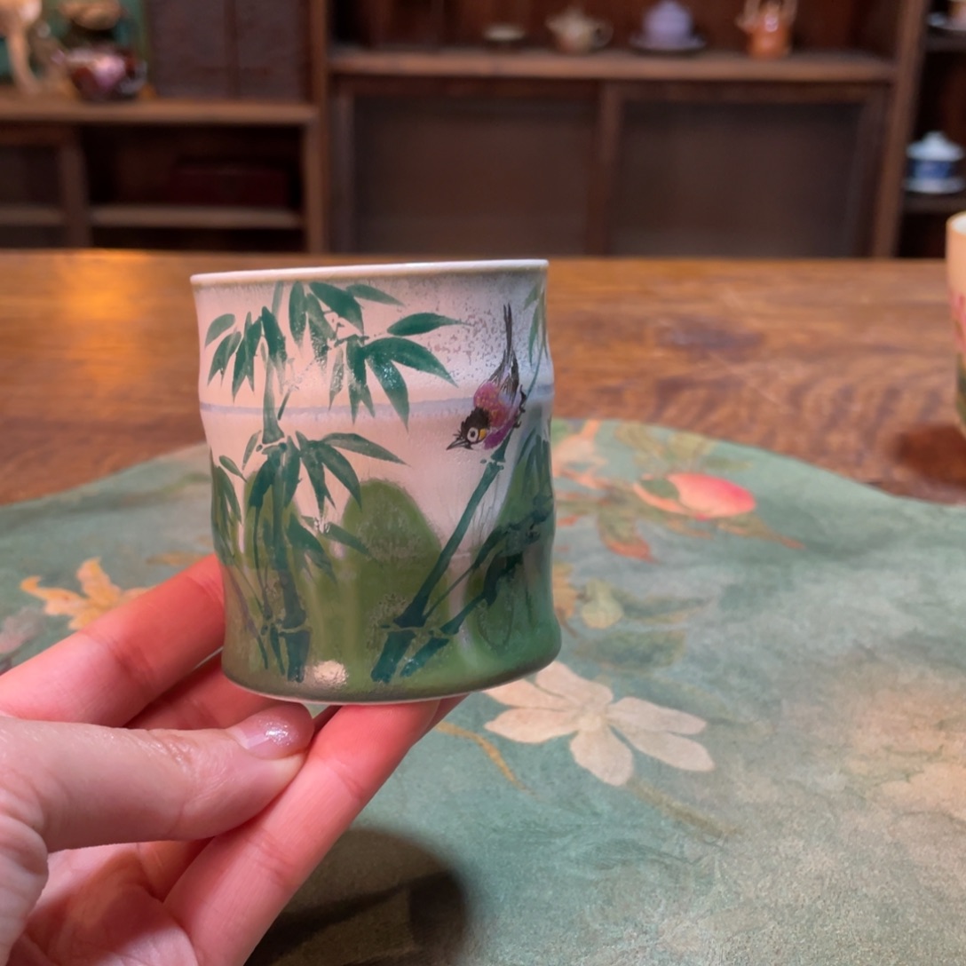 柴烧纯手工手绘陶瓷