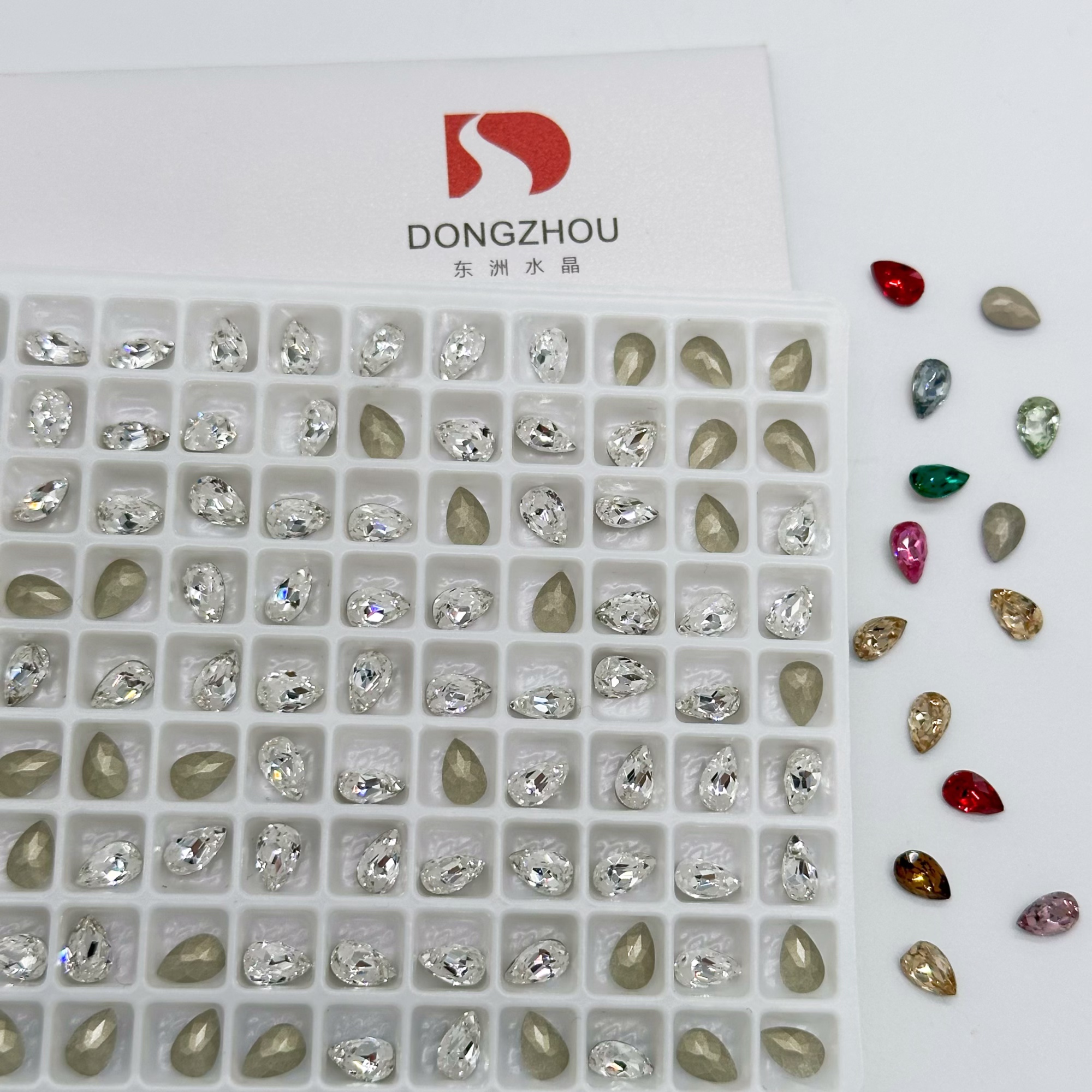 【东洲4*6水滴】DIY蛇头蝴蝶超百搭填缝美甲钻指尖多切面尖底钻迷你