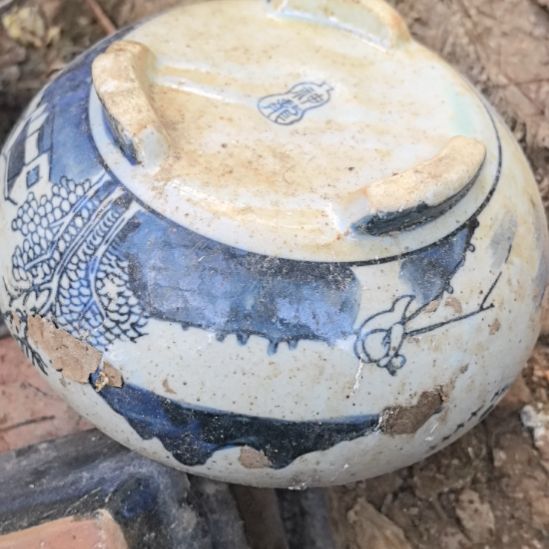用***8青花瓷器花盆一个包邮