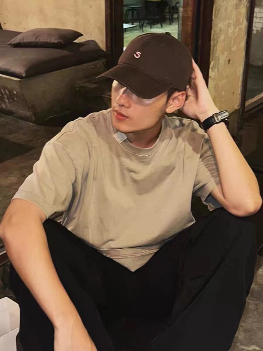 S软顶纯色时尚男女同款情侣款休闲百搭棒球帽白色帽子夏季鸭舌帽