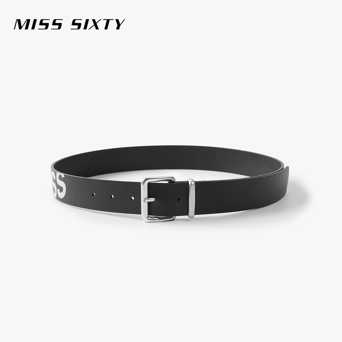 Miss Sixty2025秋季新款腰带女牛皮革简约高级百搭撞色方扣皮带