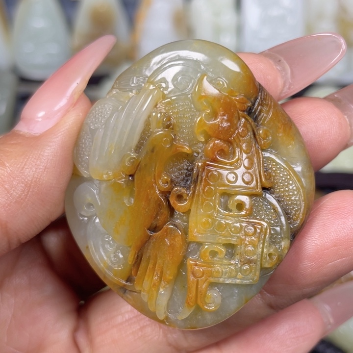 和田玉未镶嵌挂件