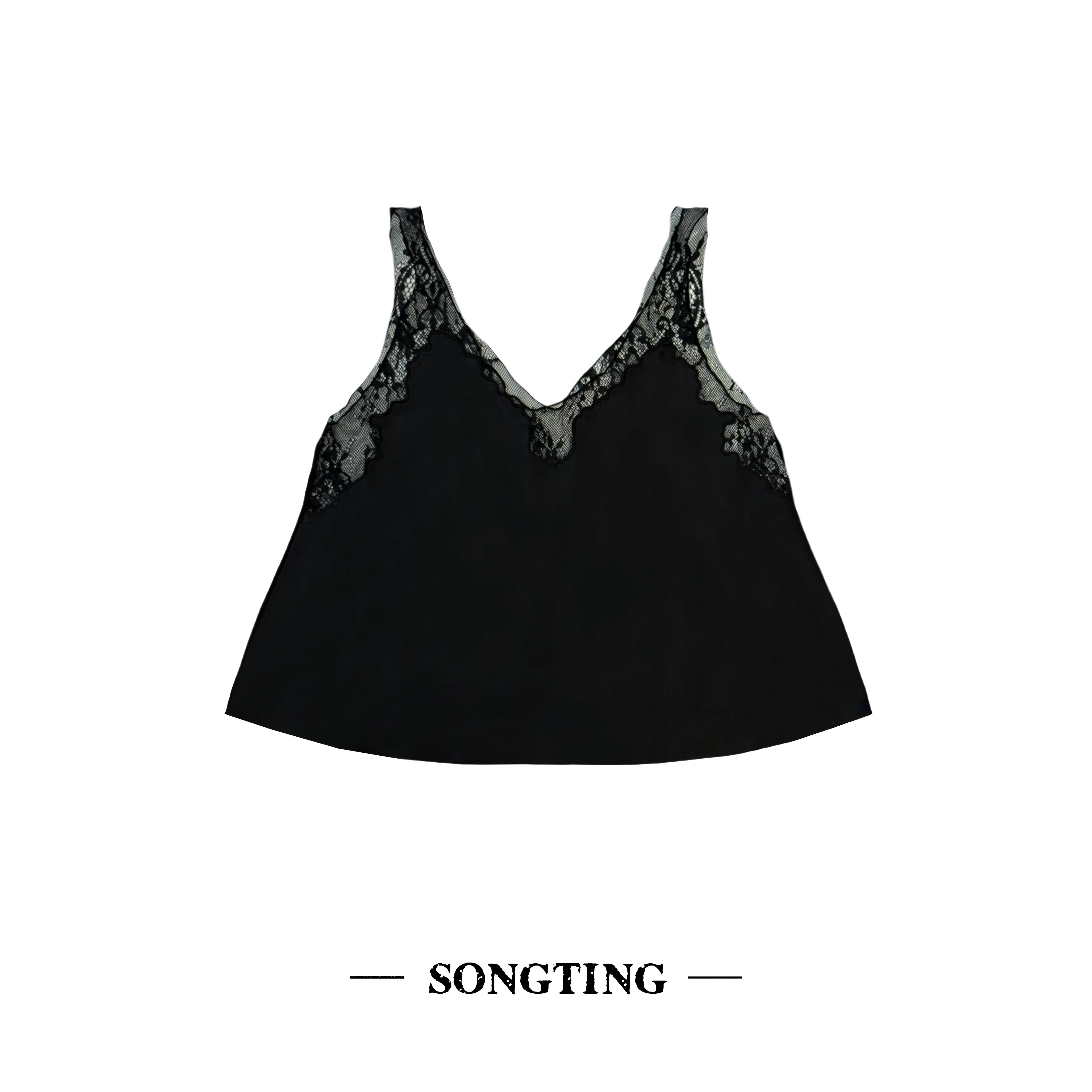 SONG TING |高定系列V领香云纱拼接背心