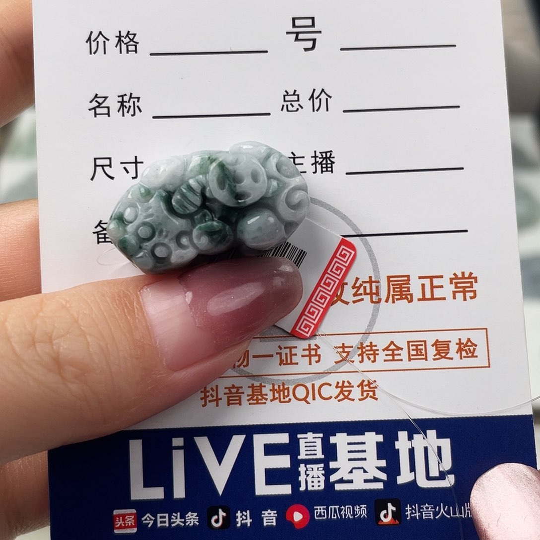 翡翠颈饰未镶嵌貔貅