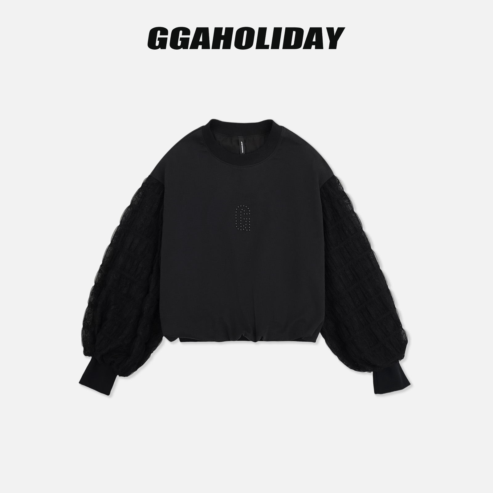 GGAHOLIDAY高级轻奢时尚休闲风宽松设计拼接百搭显瘦卫衣-153134
