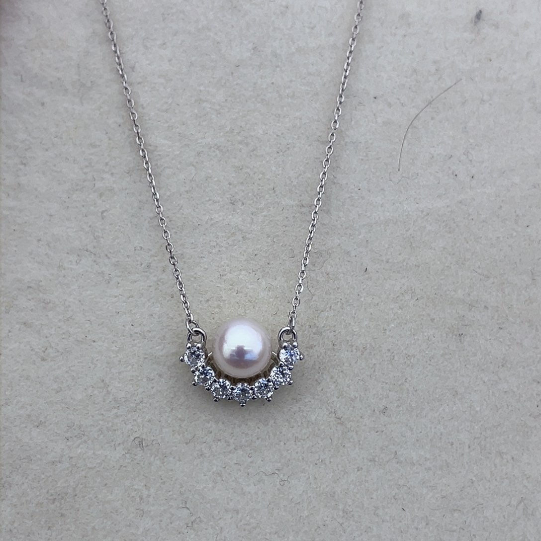 海水珍珠颈饰银S925镶嵌