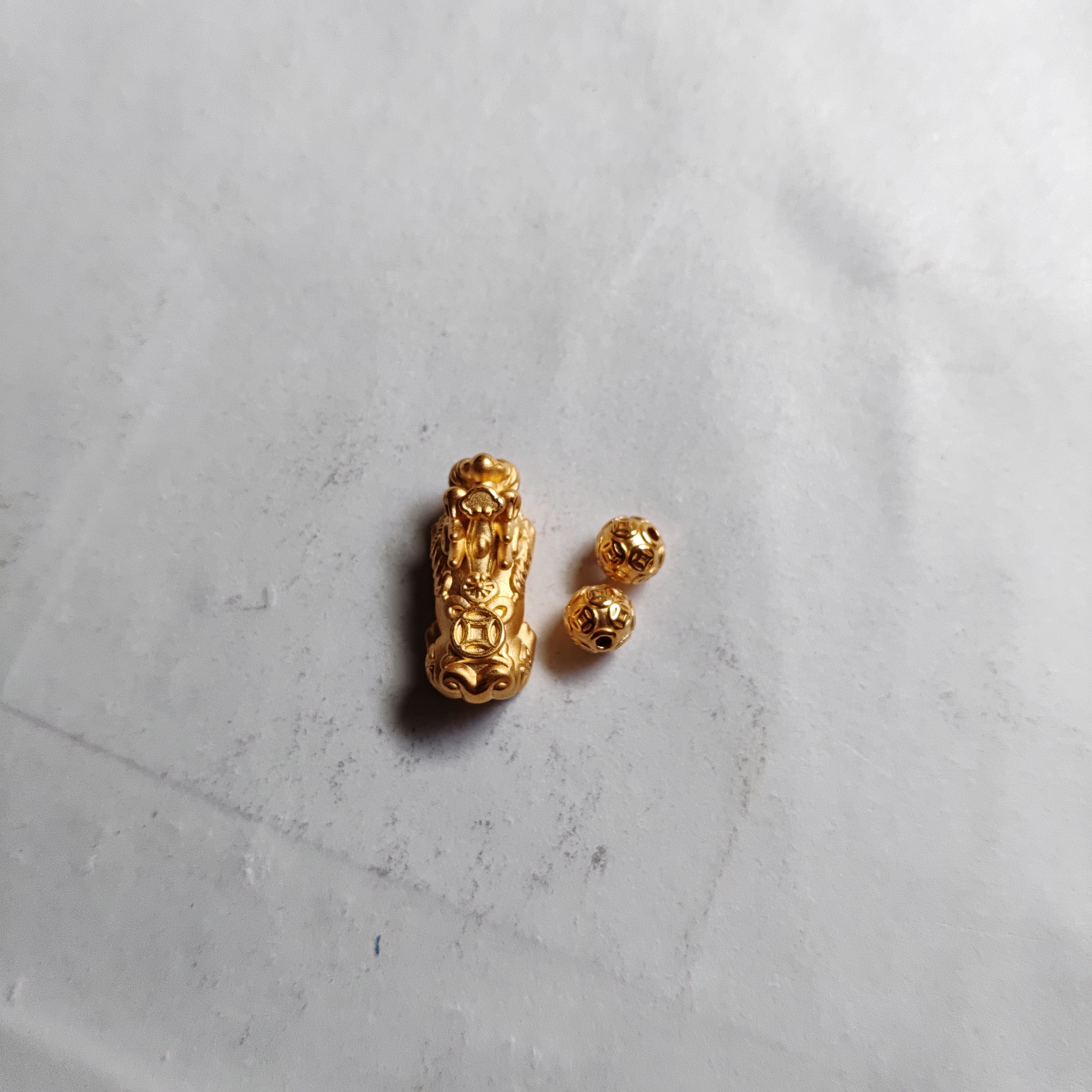 金元宝足金999貔貅珠子首饰