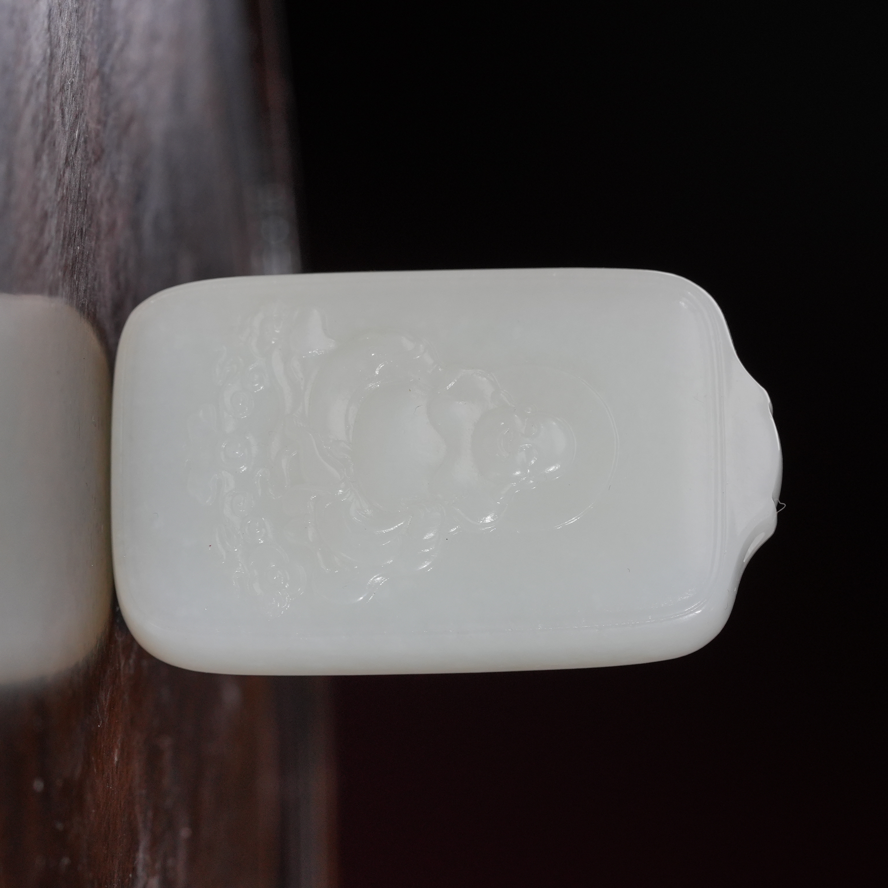 lot8857 和田玉白玉佛公挂坠/云南典藏