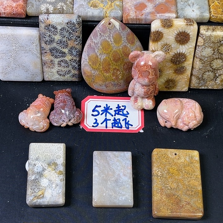 硅化珊瑚（珊瑚玉）珠宝金石合金什****我