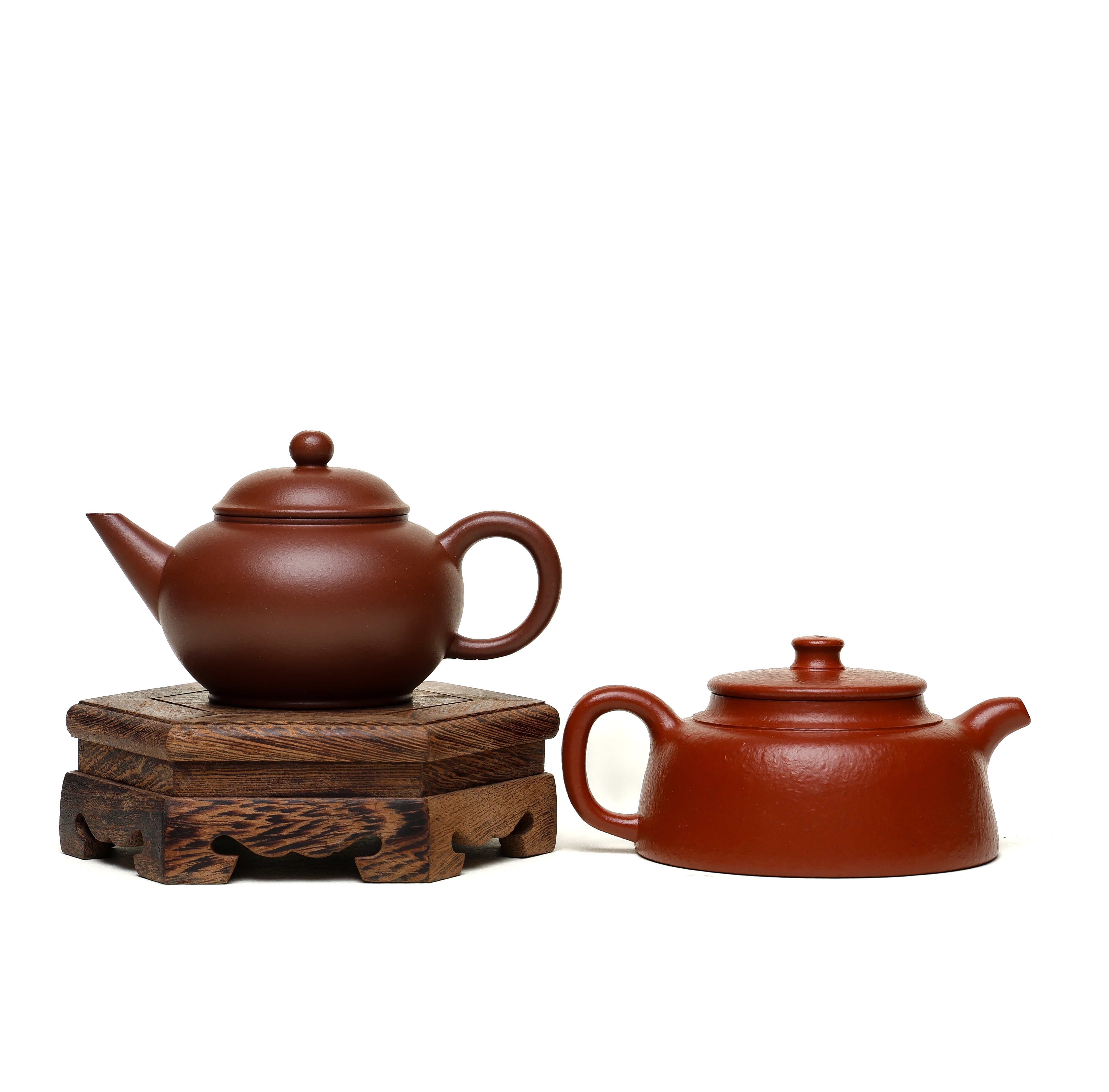 C8底槽清水平100cc+大红袍周盘120cc 紫砂壶