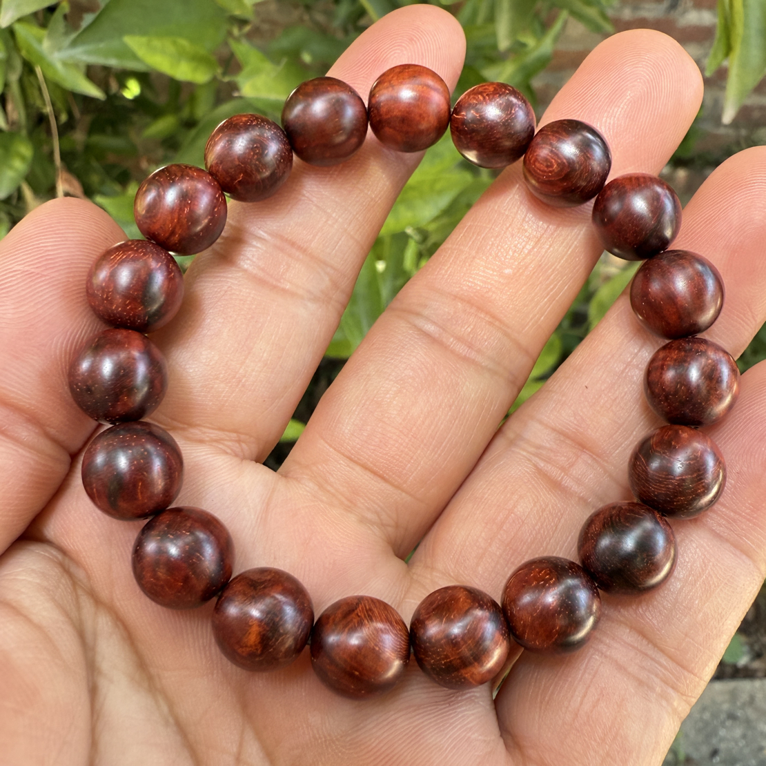 小叶紫檀10mm19颗圆珠高油老料念珠手串(多样式发一)