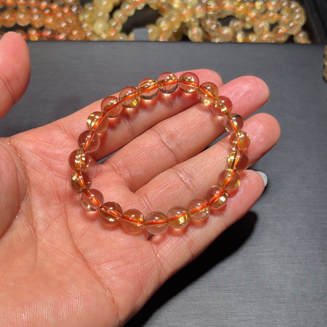 商***装水晶未镶嵌手链金钛晶