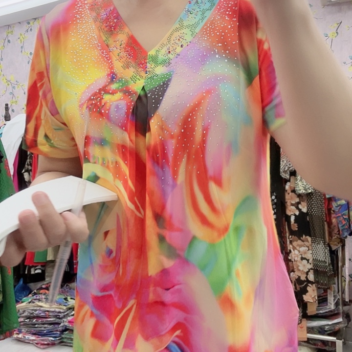 李***娟大码女装弹力妈妈装