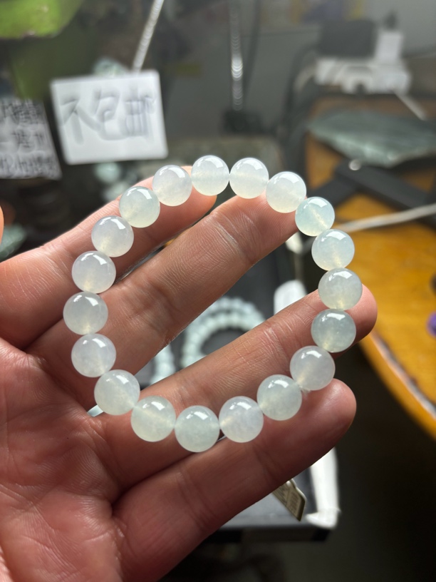 缅甸翡翠糯冰渐变色卡10 19粒