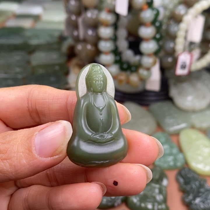 和田玉未镶嵌吊坠(不含链)予