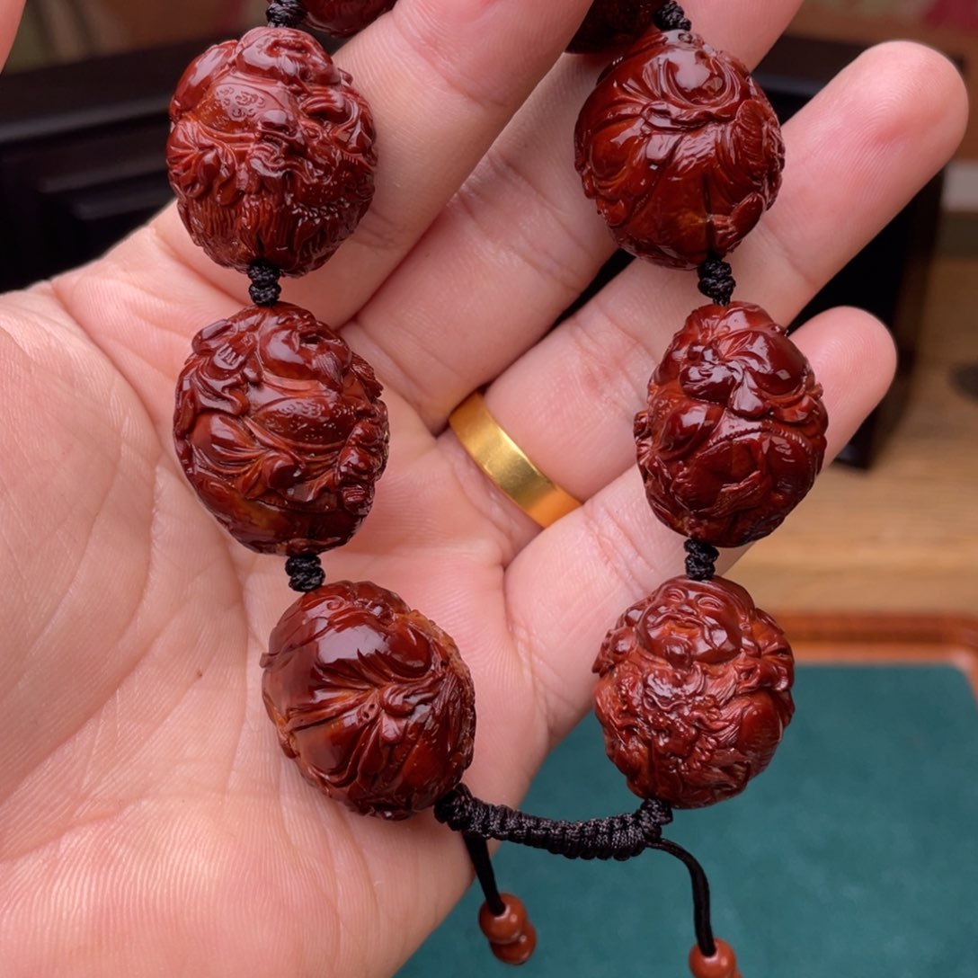 橄榄核手串山**土财神妙女回血