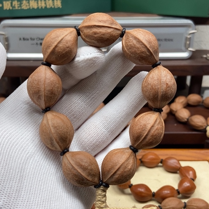 手串橄榄核2128三花短圆