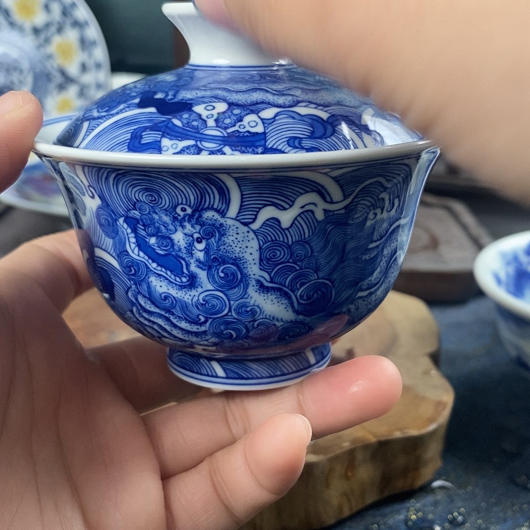 瓷片景德镇手绘青花茶器8