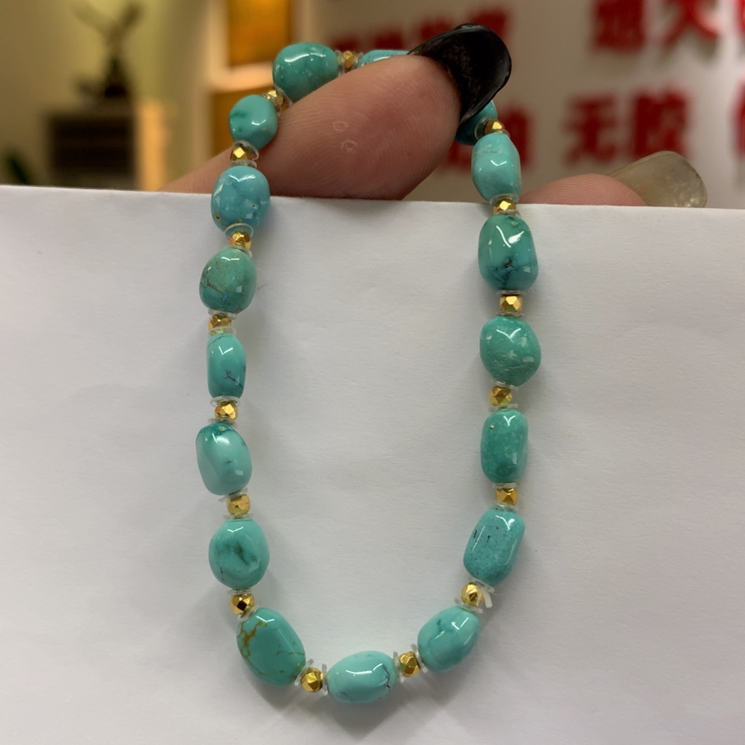 绿松石银S925镶嵌单圈