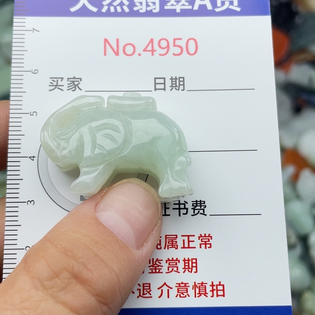 翡翠未镶嵌挂件4950