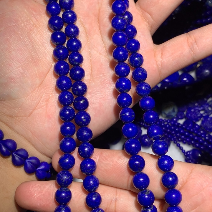 青金石未镶嵌8mm4圈