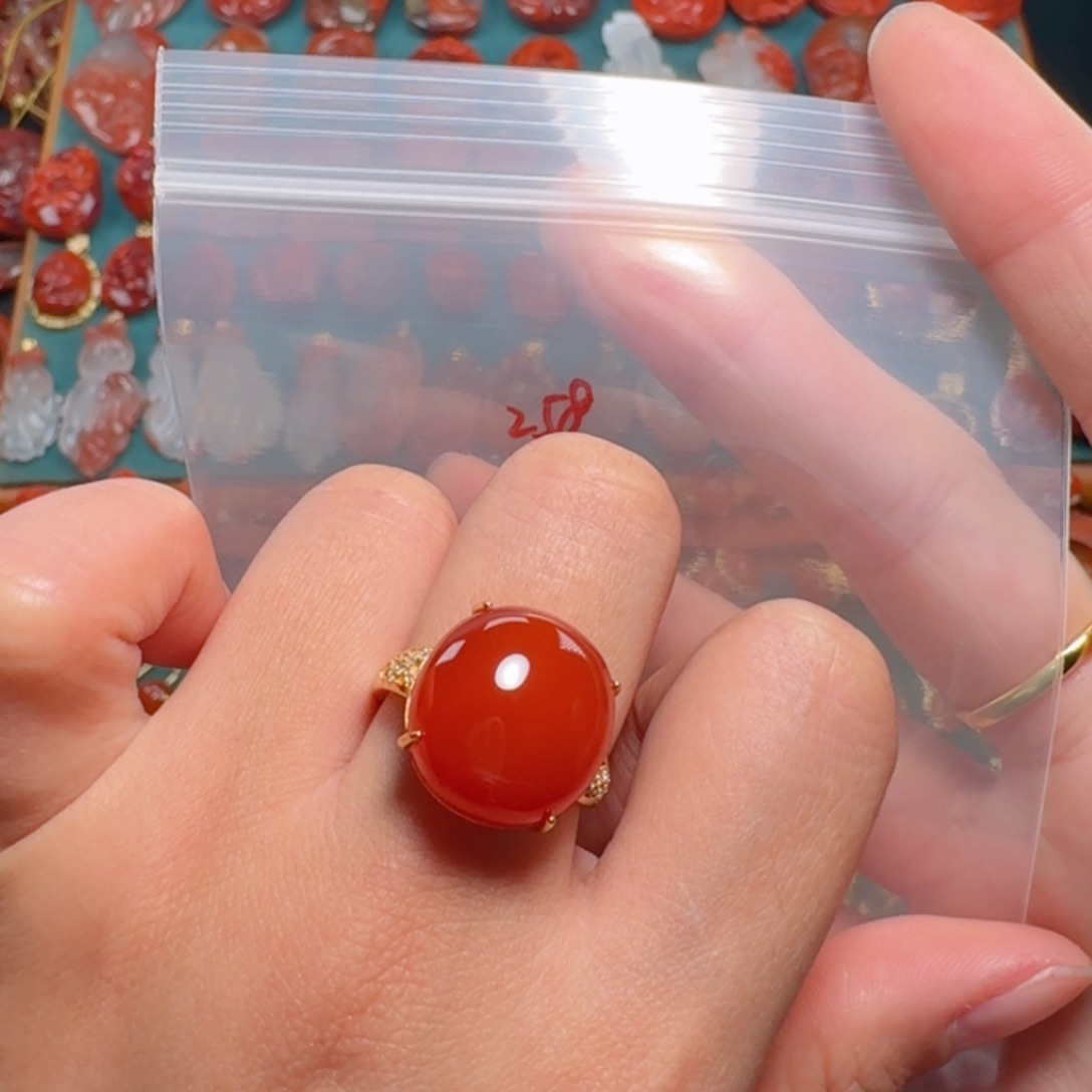 南红玛瑙南红银S925镶嵌