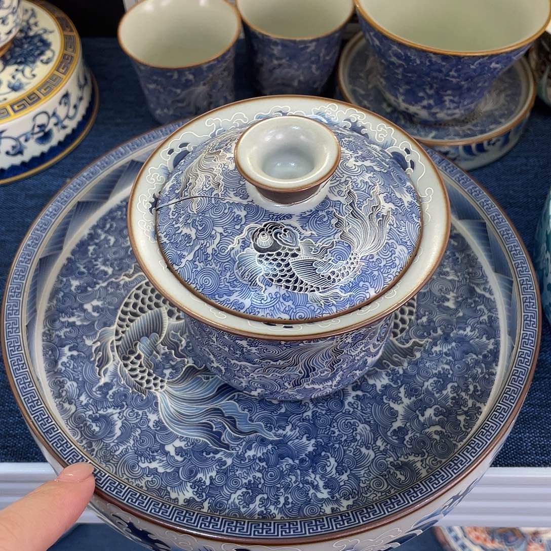 陶景德陶瓷盖碗茶具