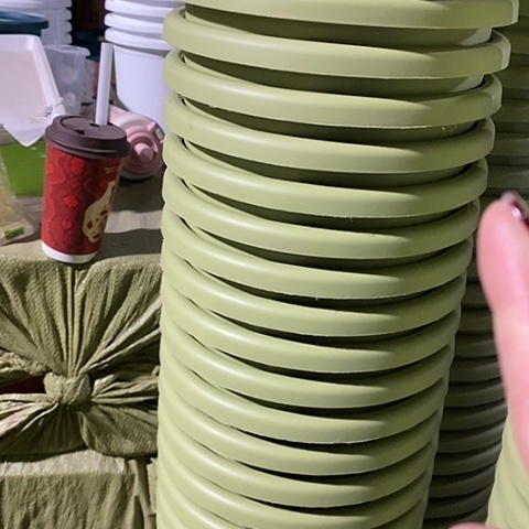 树脂四季3号果绿盆6个➕12个配套托盘