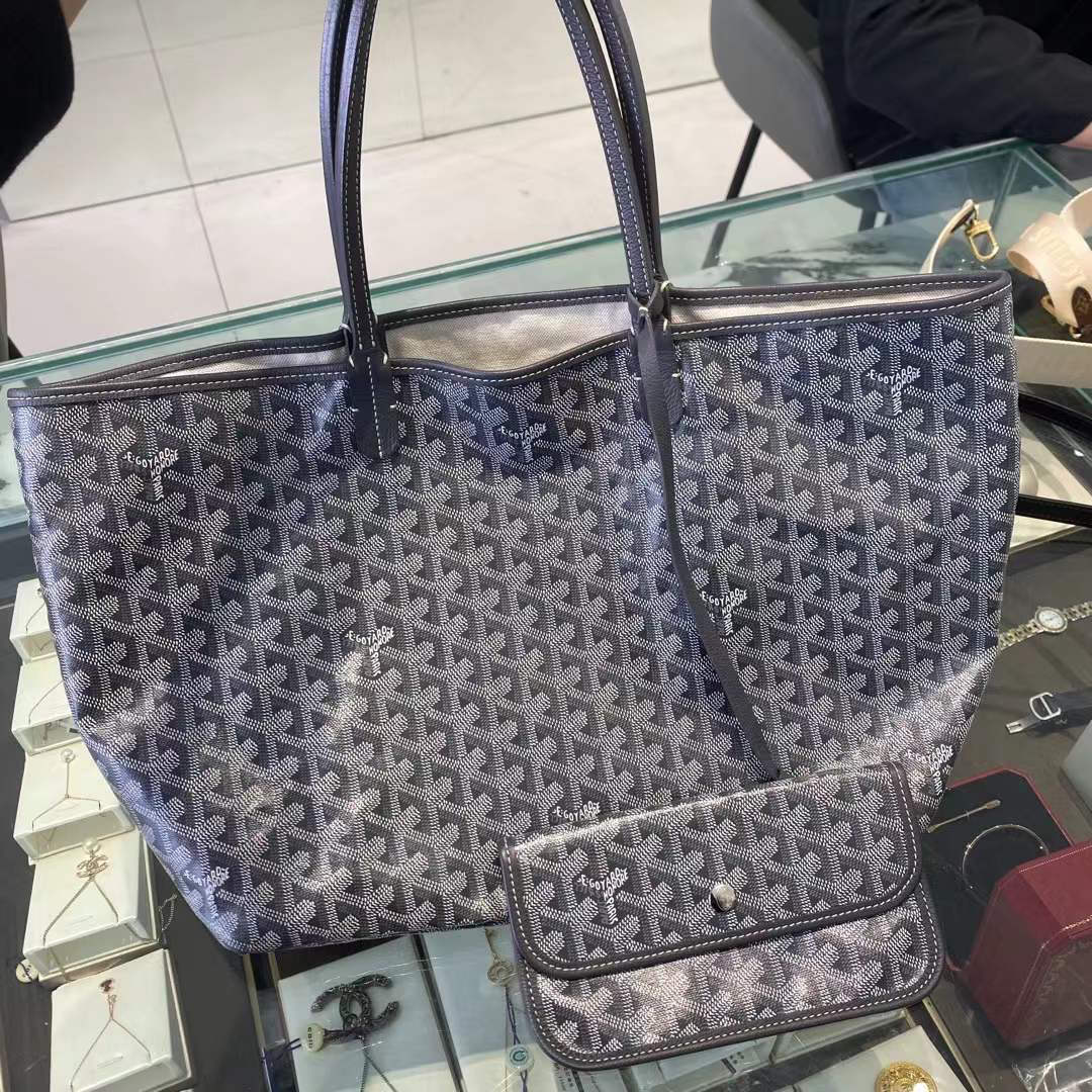 99新 Goyard 戈雅老花购物袋单肩包
