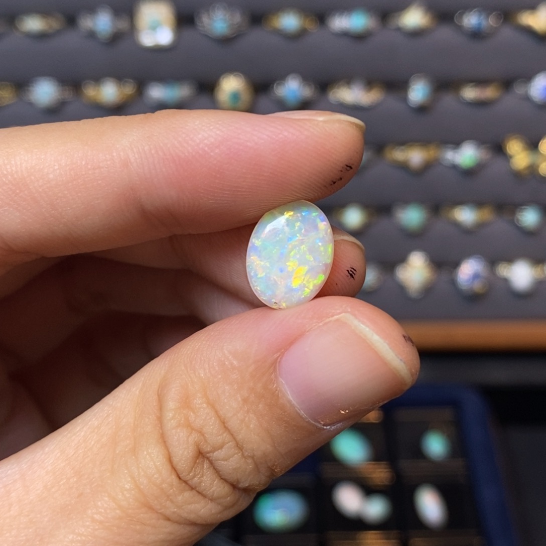 欧泊珠宝奇石未镶嵌小***7戒指