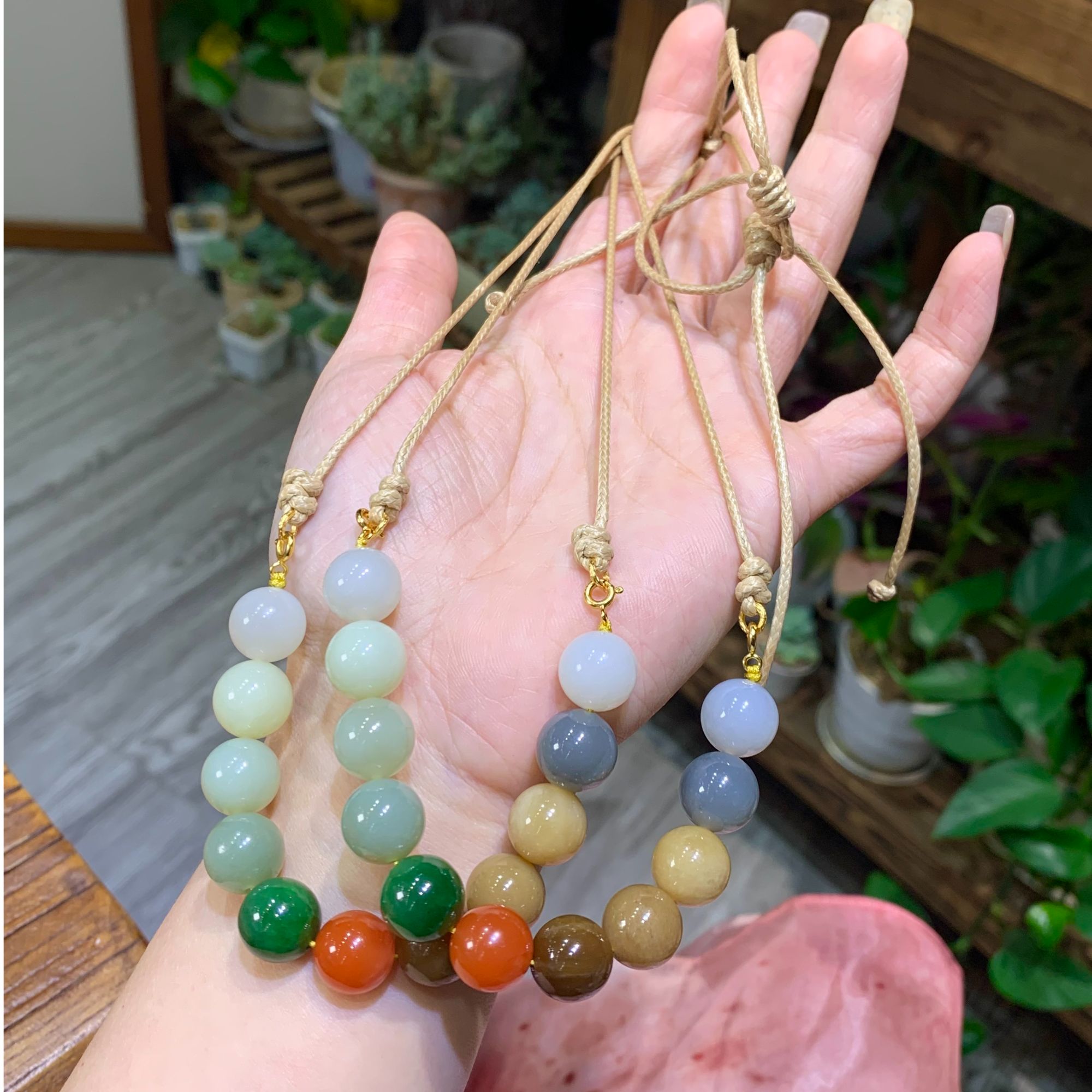 GY1394 和田玉多宝项链 多样性发其一