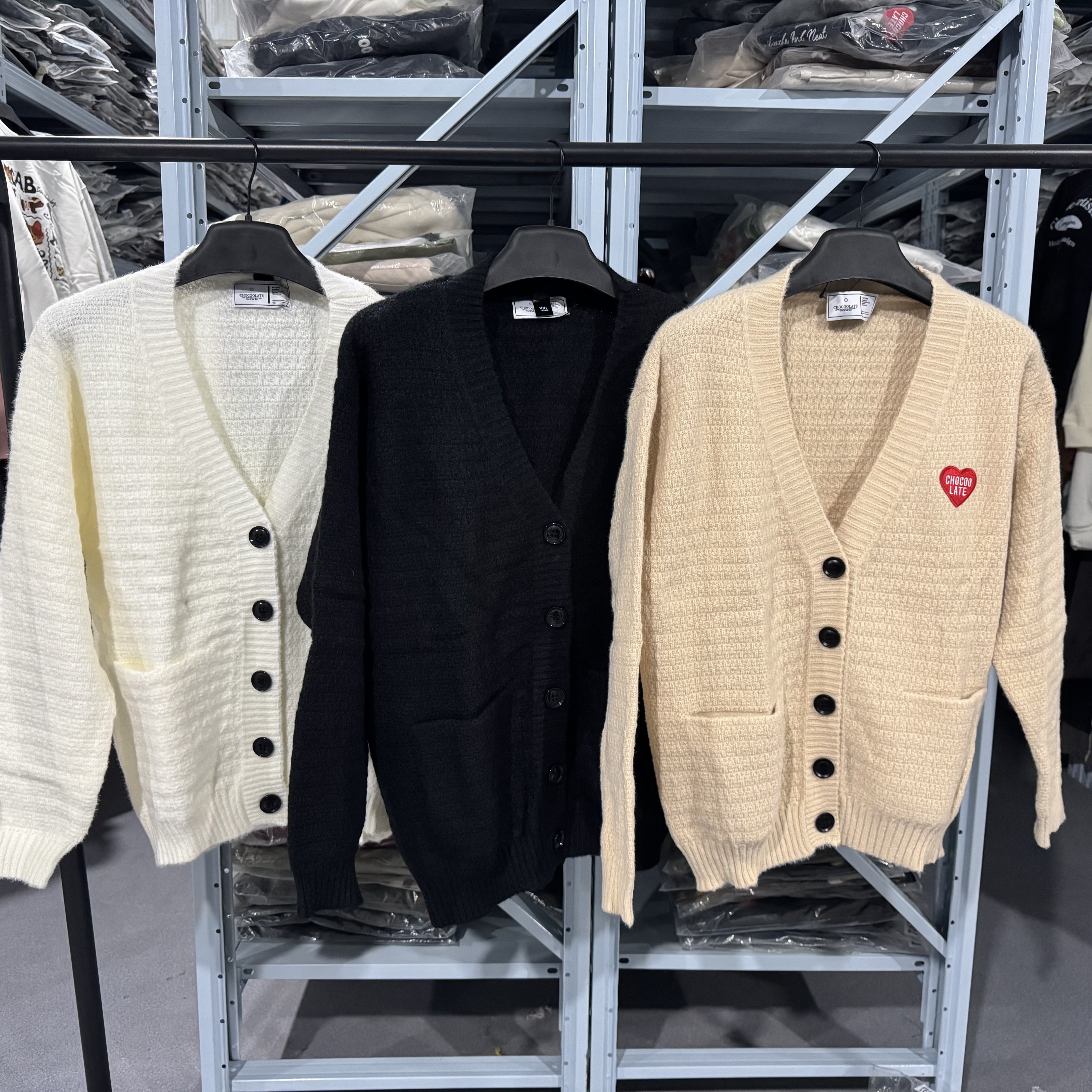 三色休闲针织外套A208