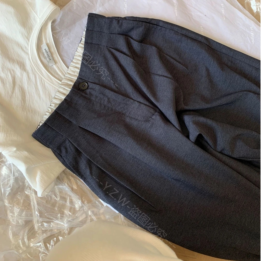 高级感阳离子抗皱休闲裤女2025年秋季新款宽松百搭阔腿裤女长裤