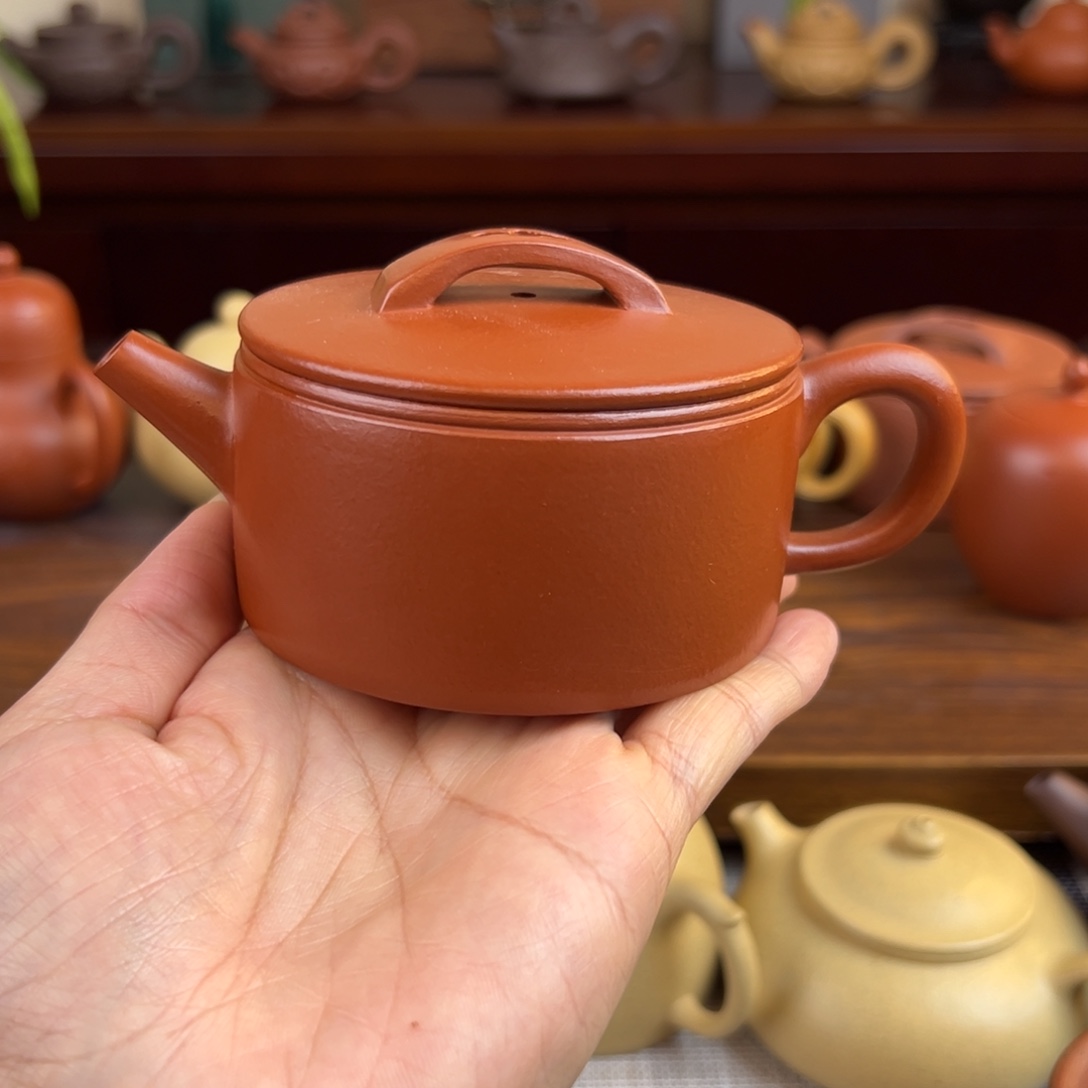 紫砂茶壶朱泥汉瓦全手150cc