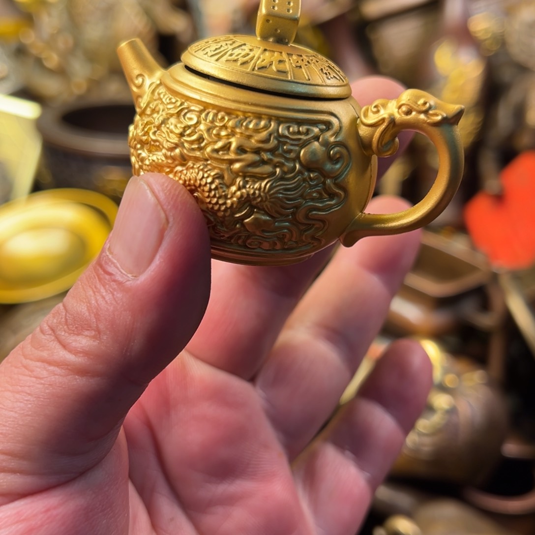 茶壶香炉铜器摆件