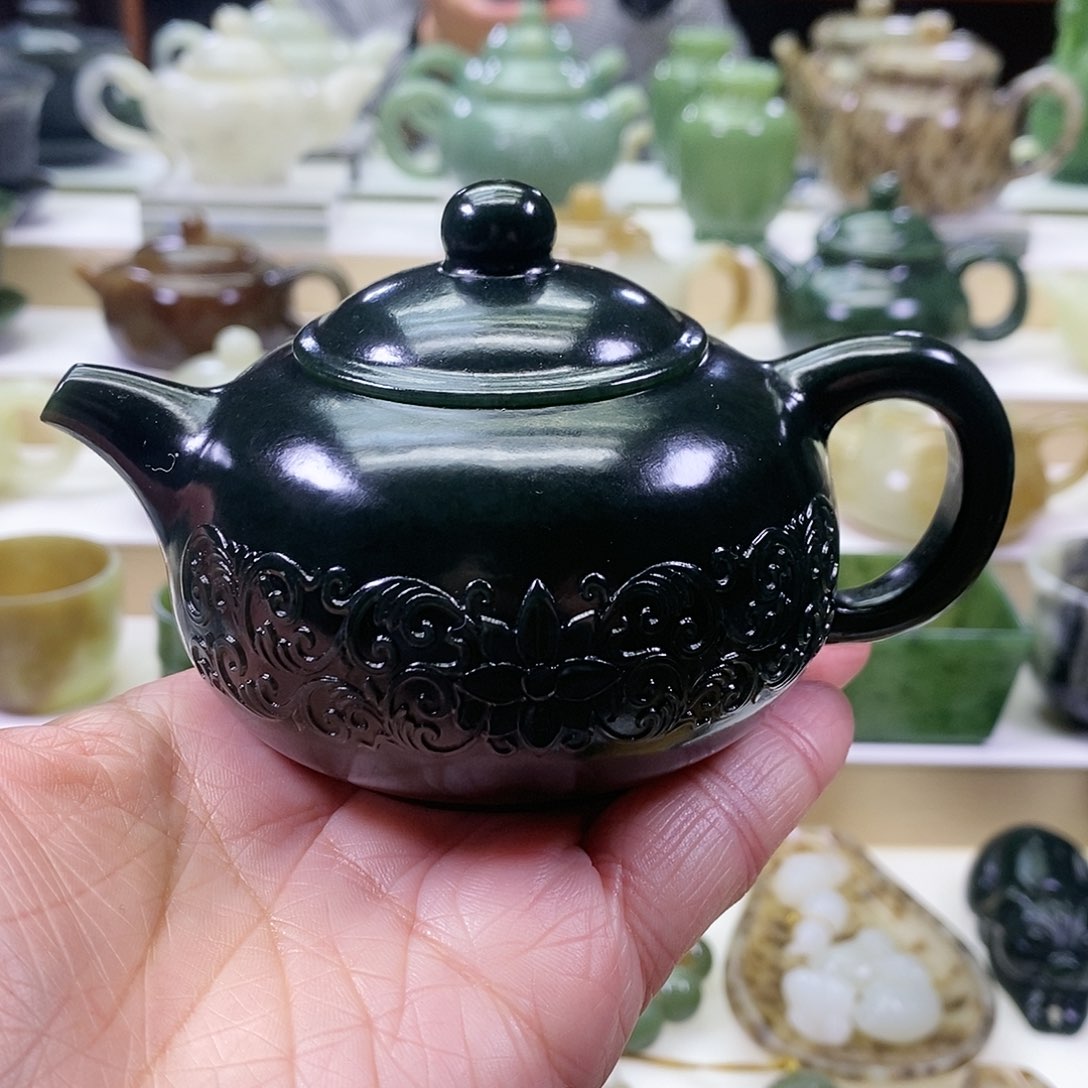 和田玉茶壶未镶嵌180ml